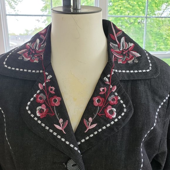 Susan Graver Charcoal Grey Jacket Size Small - Picture 8 of 14